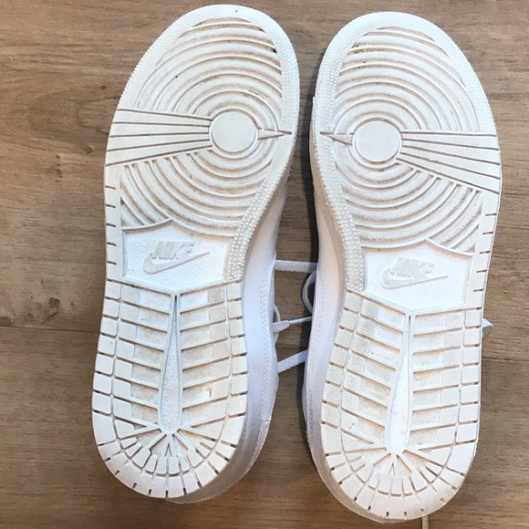 Air Jordan 1 flight 2 white sneakers size 7 youth wide 654952-100 used good cond - Picture 6 of 7